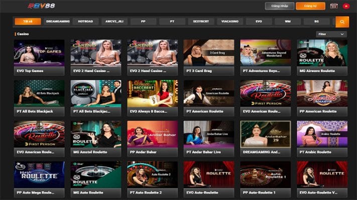 live casino tại PBV88 đa dạng